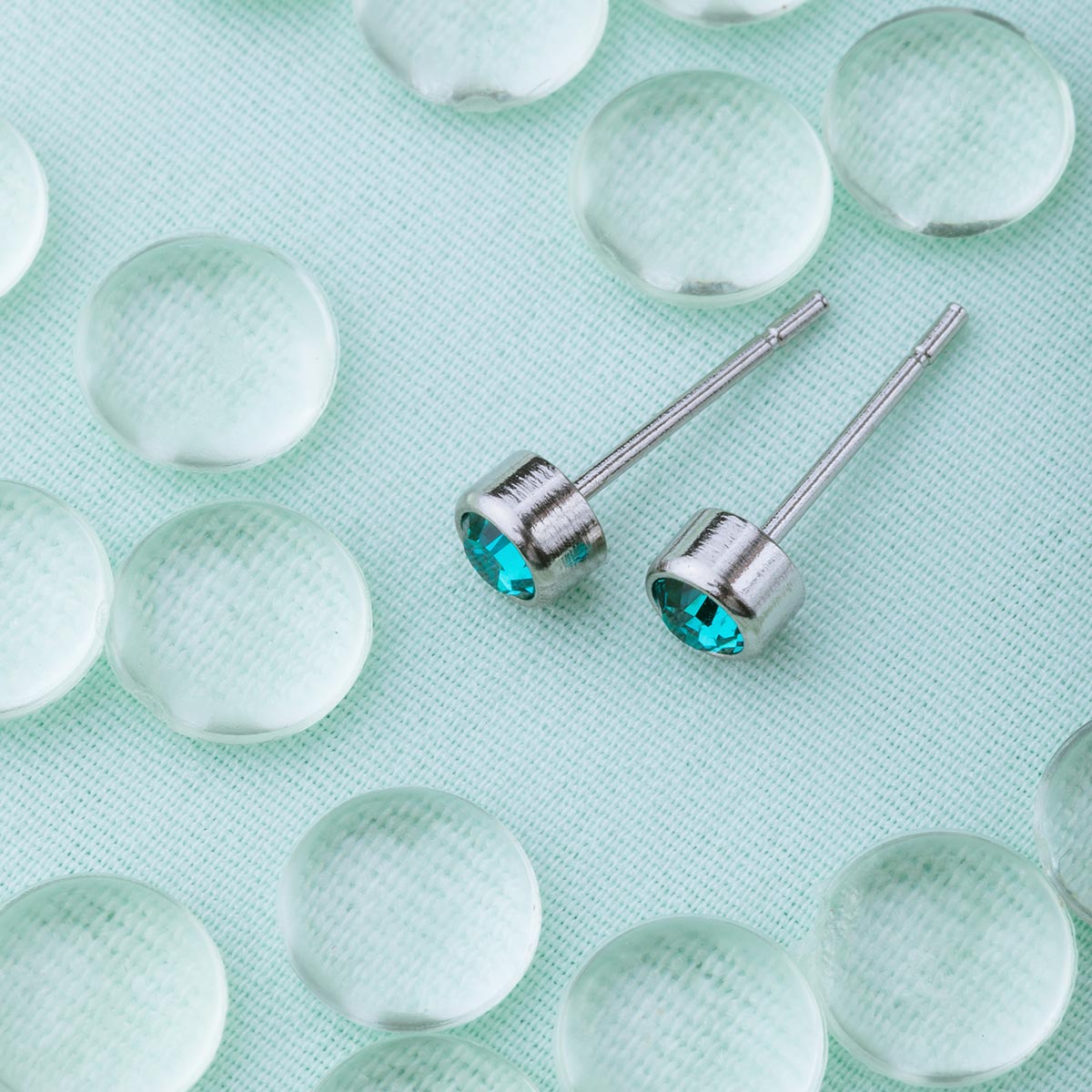 December Birthstone Stainless Steel Earrings - Simply Whispers