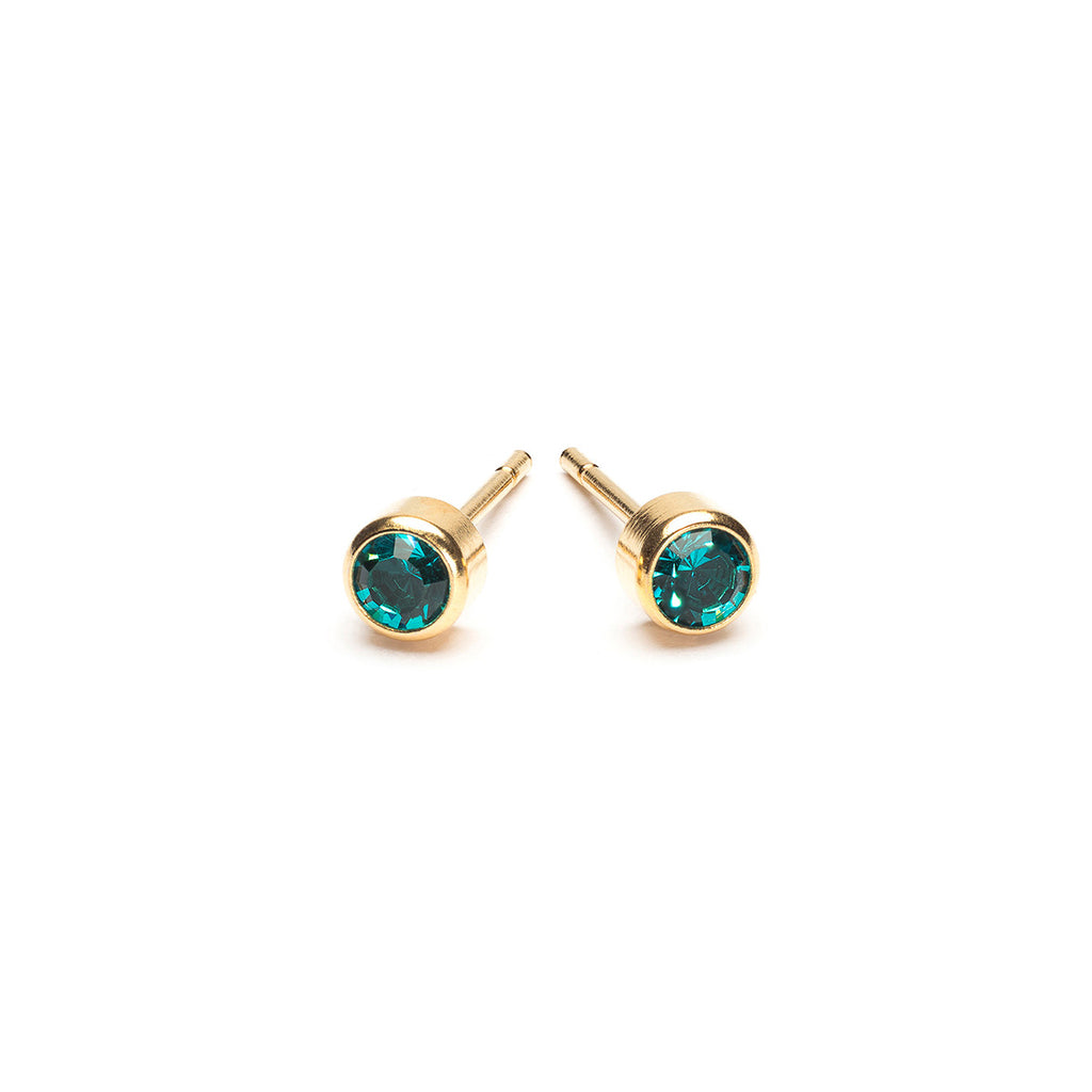 December Birthstone 14k Gold Plated Earrings - Simply Whispers