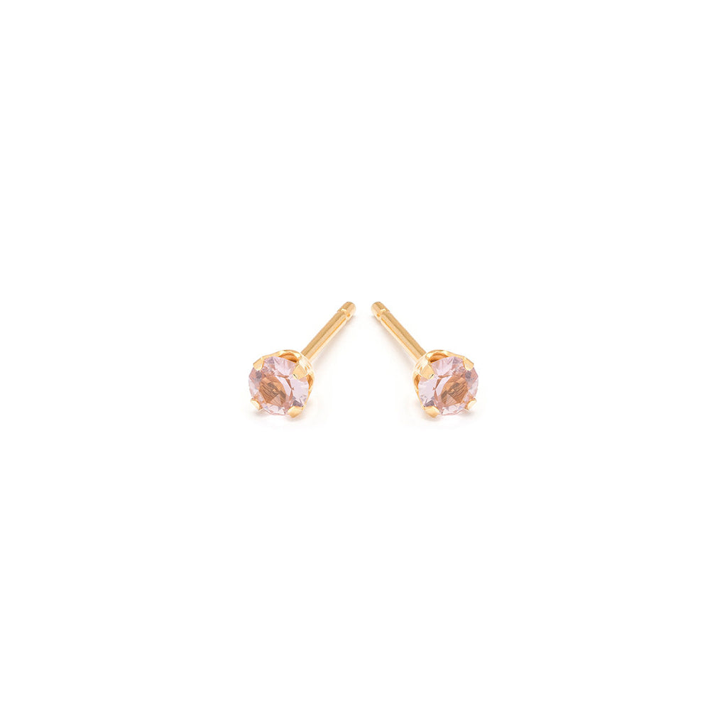 June Birthstone 14k Gold Plated Stud Earrings - Simply Whispers