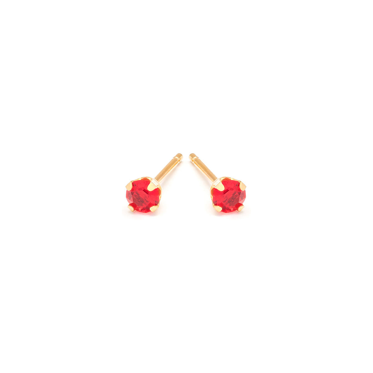 July Birthstone 14k Gold Plated Stud Earrings - Simply Whispers