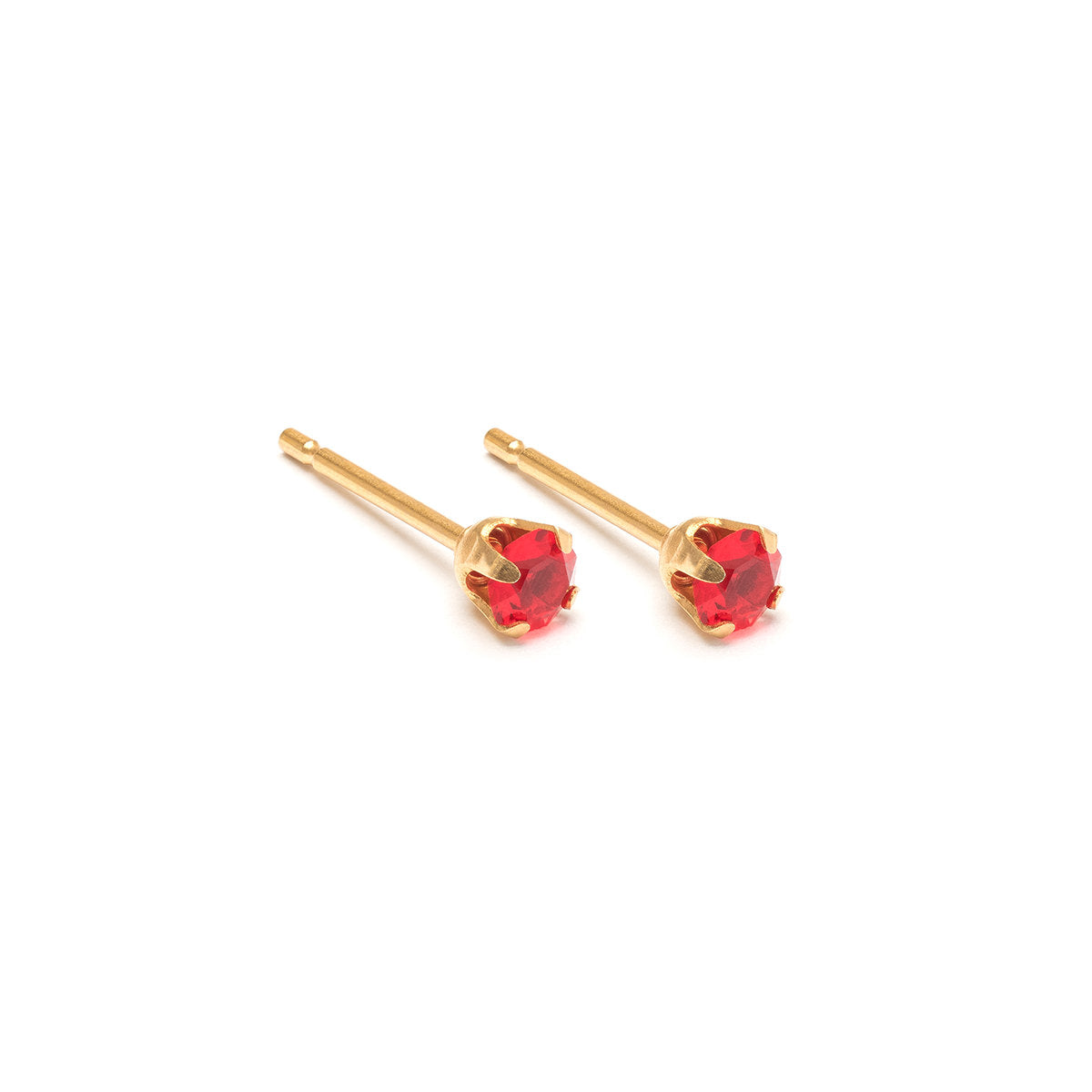 July Birthstone 14k Gold Plated Stud Earrings - Simply Whispers