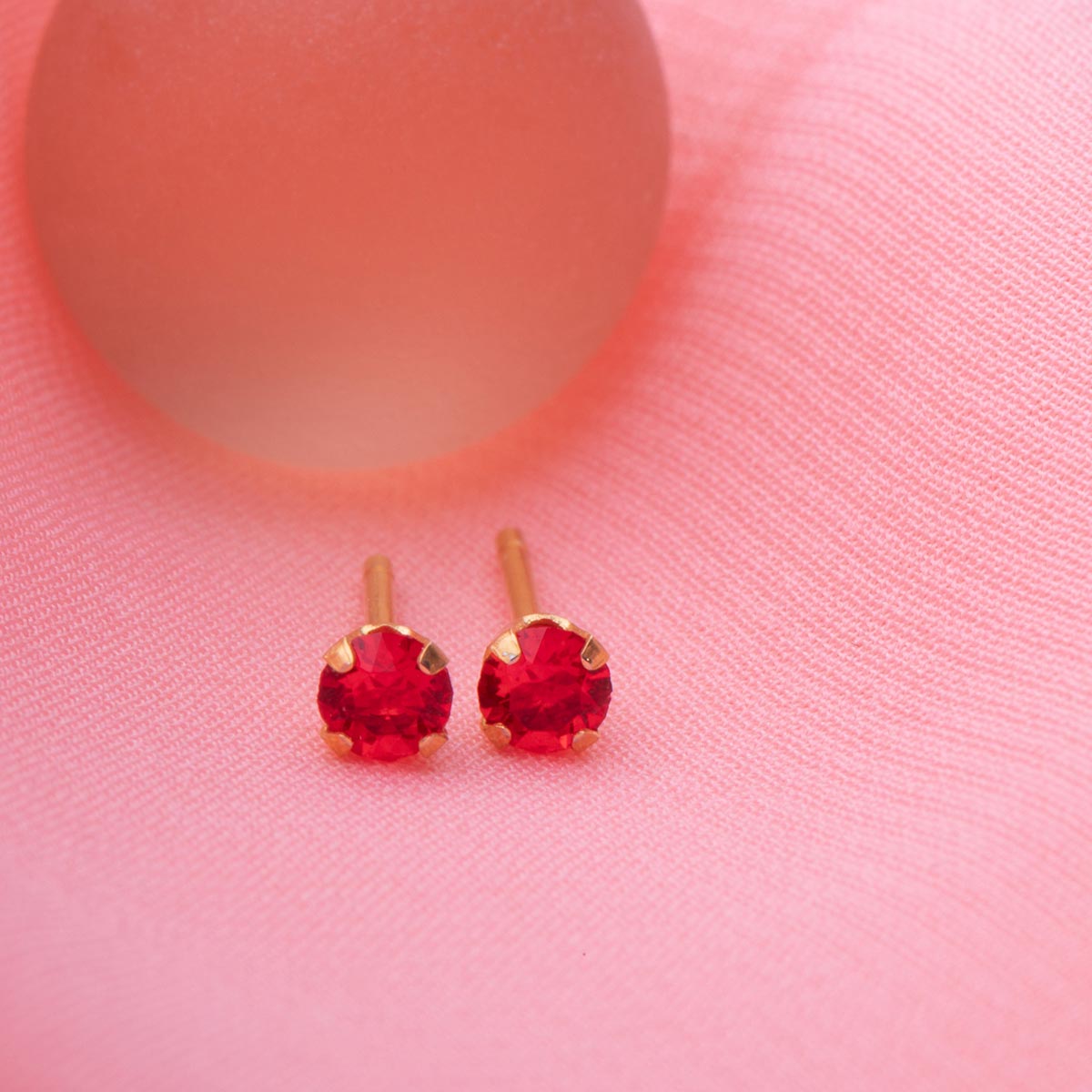 July Birthstone 14k Gold Plated Stud Earrings - Simply Whispers