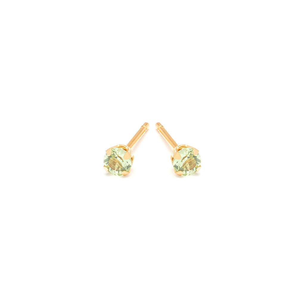 August Birthstone 14k Gold Plated Stud Earrings - Simply Whispers