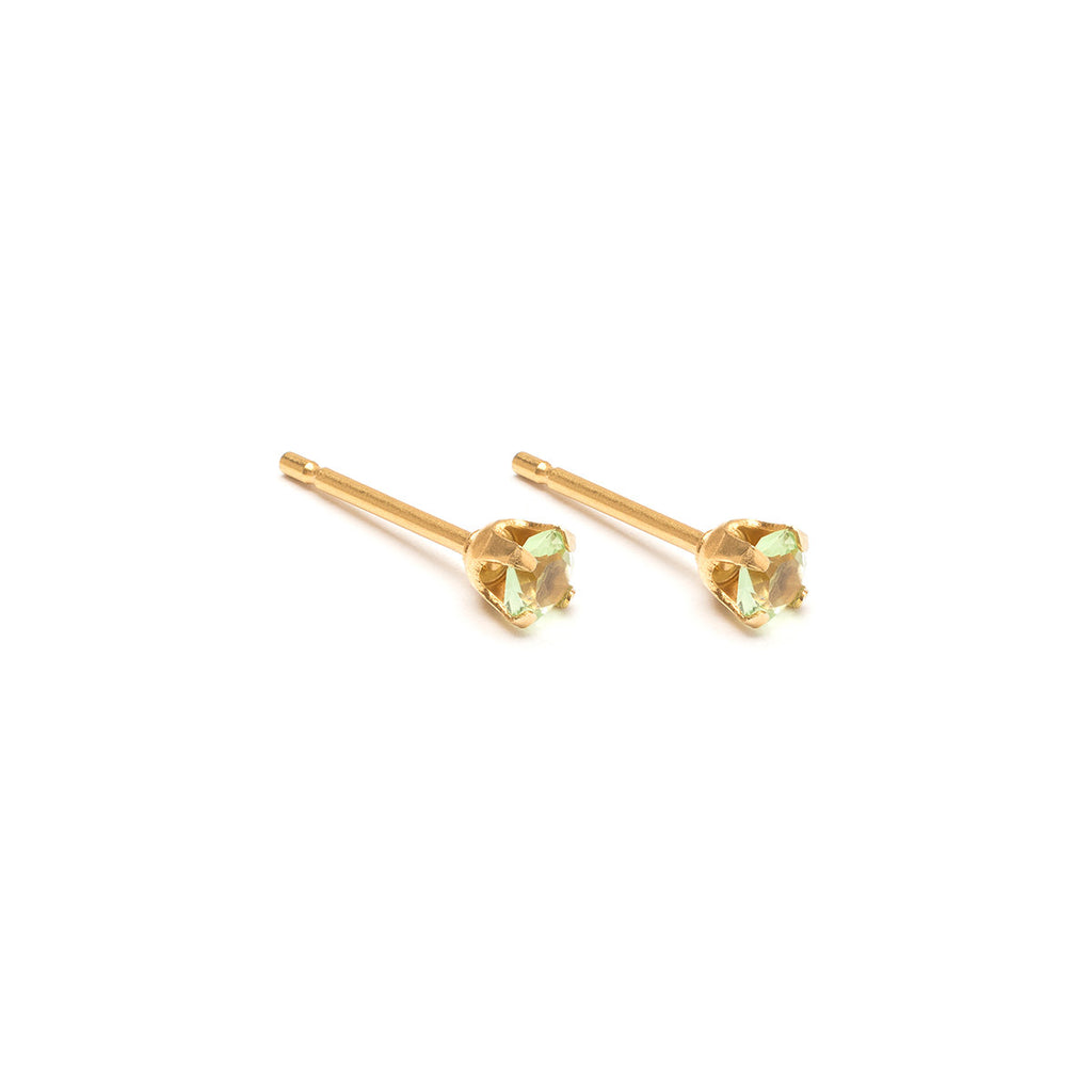 August Birthstone 14k Gold Plated Stud Earrings - Simply Whispers