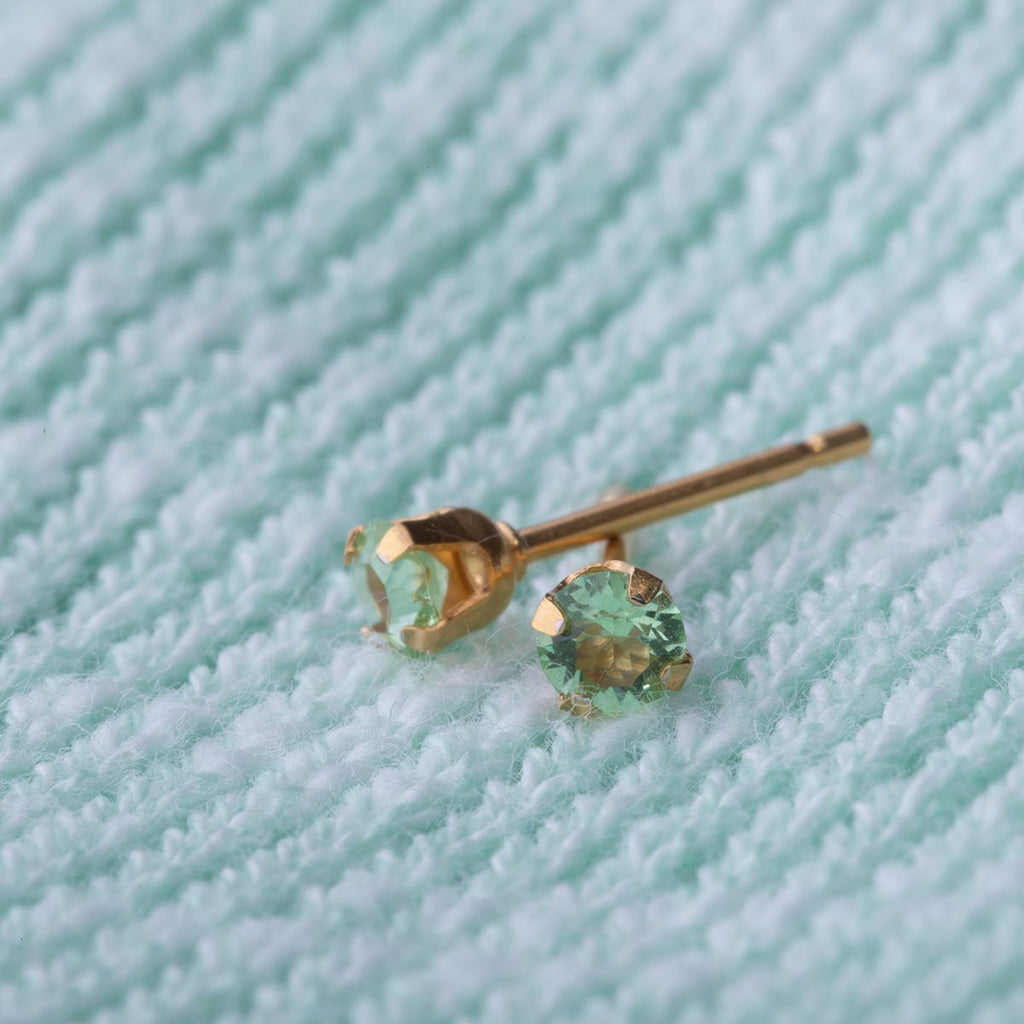 August Birthstone 14k Gold Plated Stud Earrings - Simply Whispers