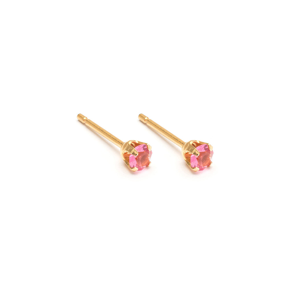 October Birthstone 14k Gold Plated Stud Earrings - Simply Whispers
