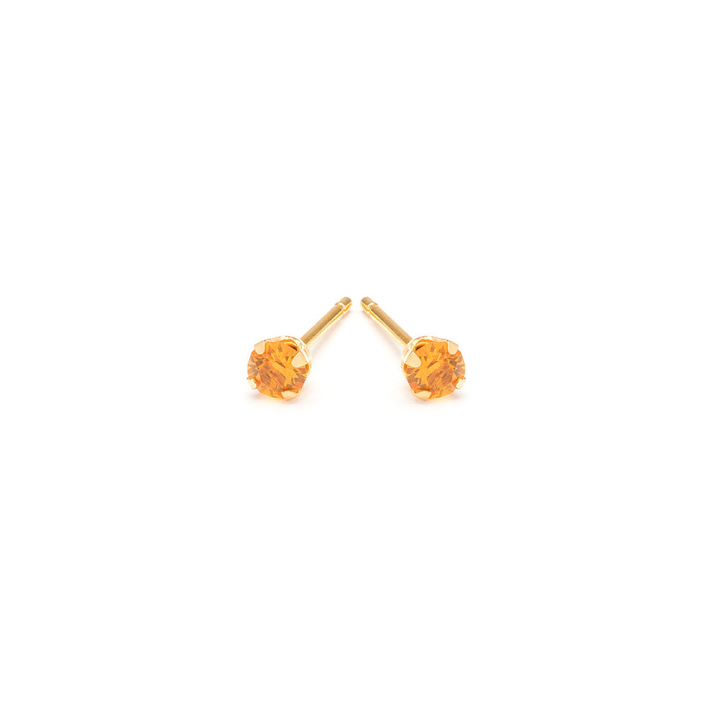 November Birthstone 14k Gold Plated Stud Earrings - Simply Whispers