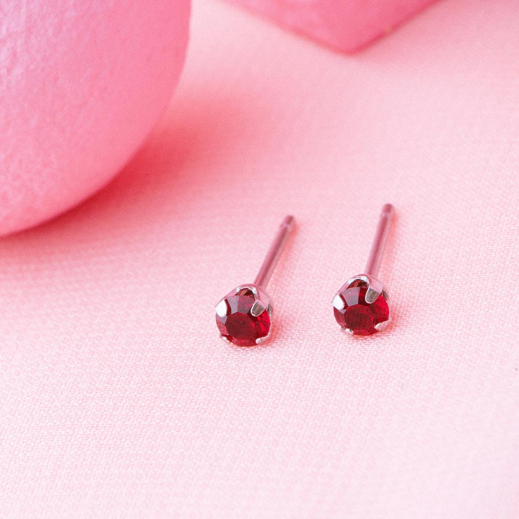 January Birthstone Stainless Steel Stud Earrings - Simply Whispers