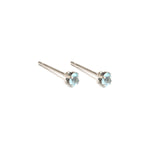 March Birthstone Stainless Steel Stud Earrings - Simply Whispers