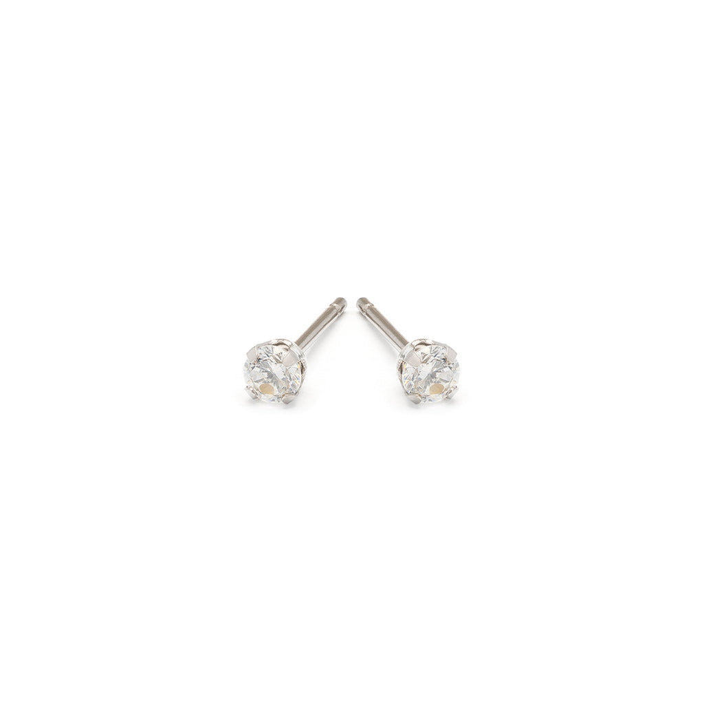 April Birthstone Stainless Steel Stud Earrings - Simply Whispers