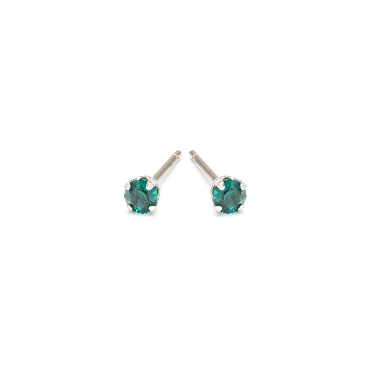 May Birthstone Stainless Steel Stud Earrings - Simply Whispers