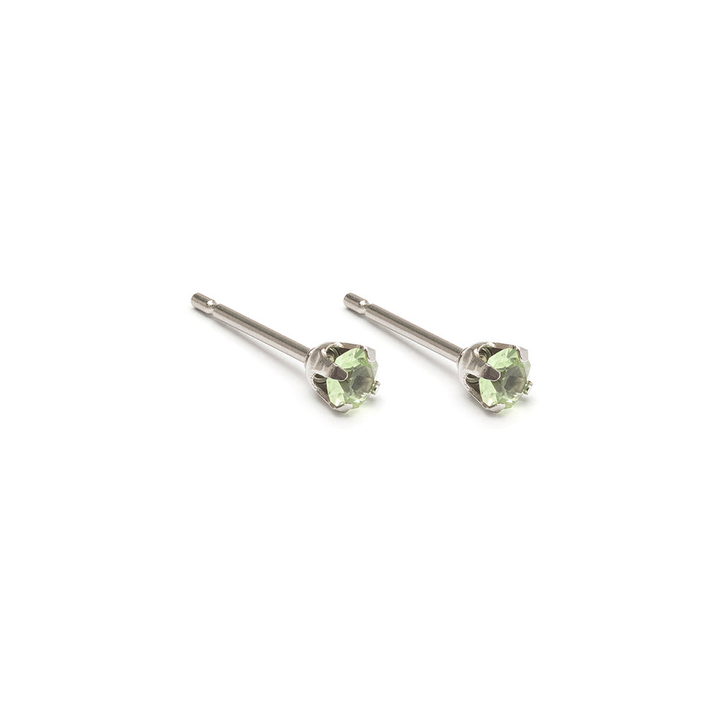 August Birthstone Stainless Steel Stud Earrings - Simply Whispers