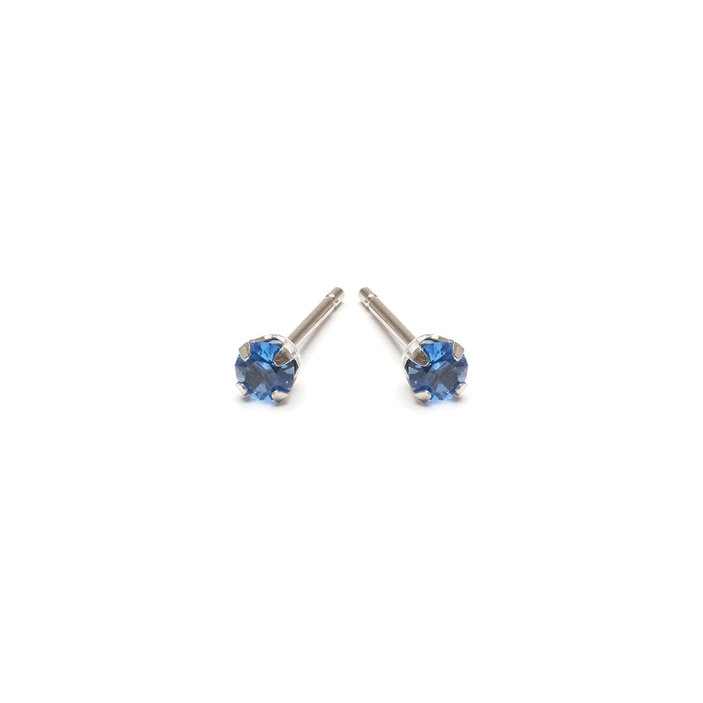 September Birthstone Stainless Steel Stud Earrings - Simply Whispers