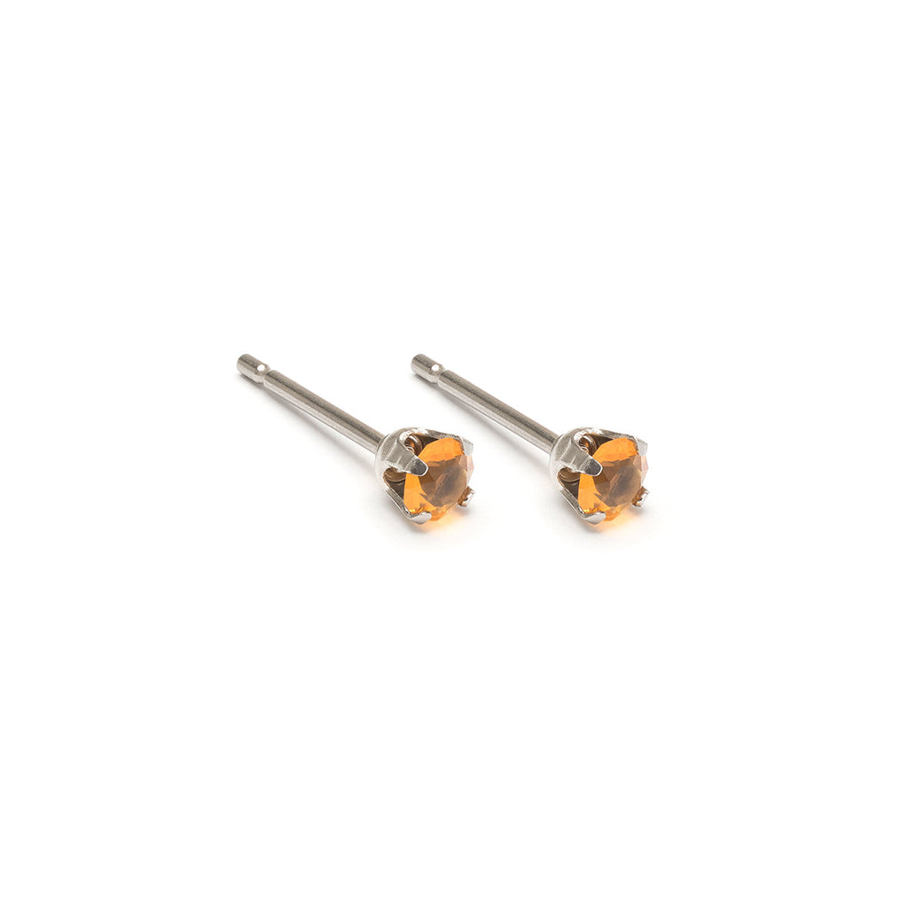 November Birthstone Stainless Steel Stud Earrings - Simply Whispers