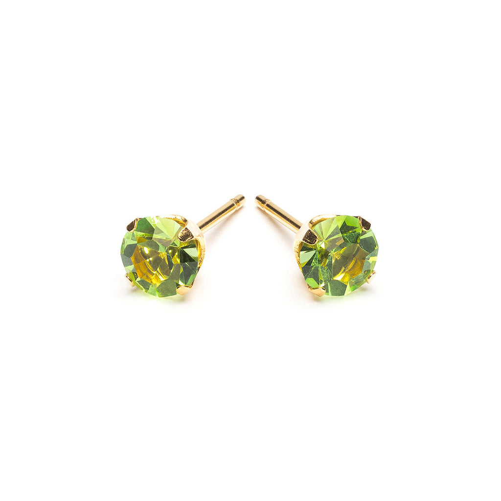 Gold Plated 5 mm August Birthstone Stud Earrings - Simply Whispers
