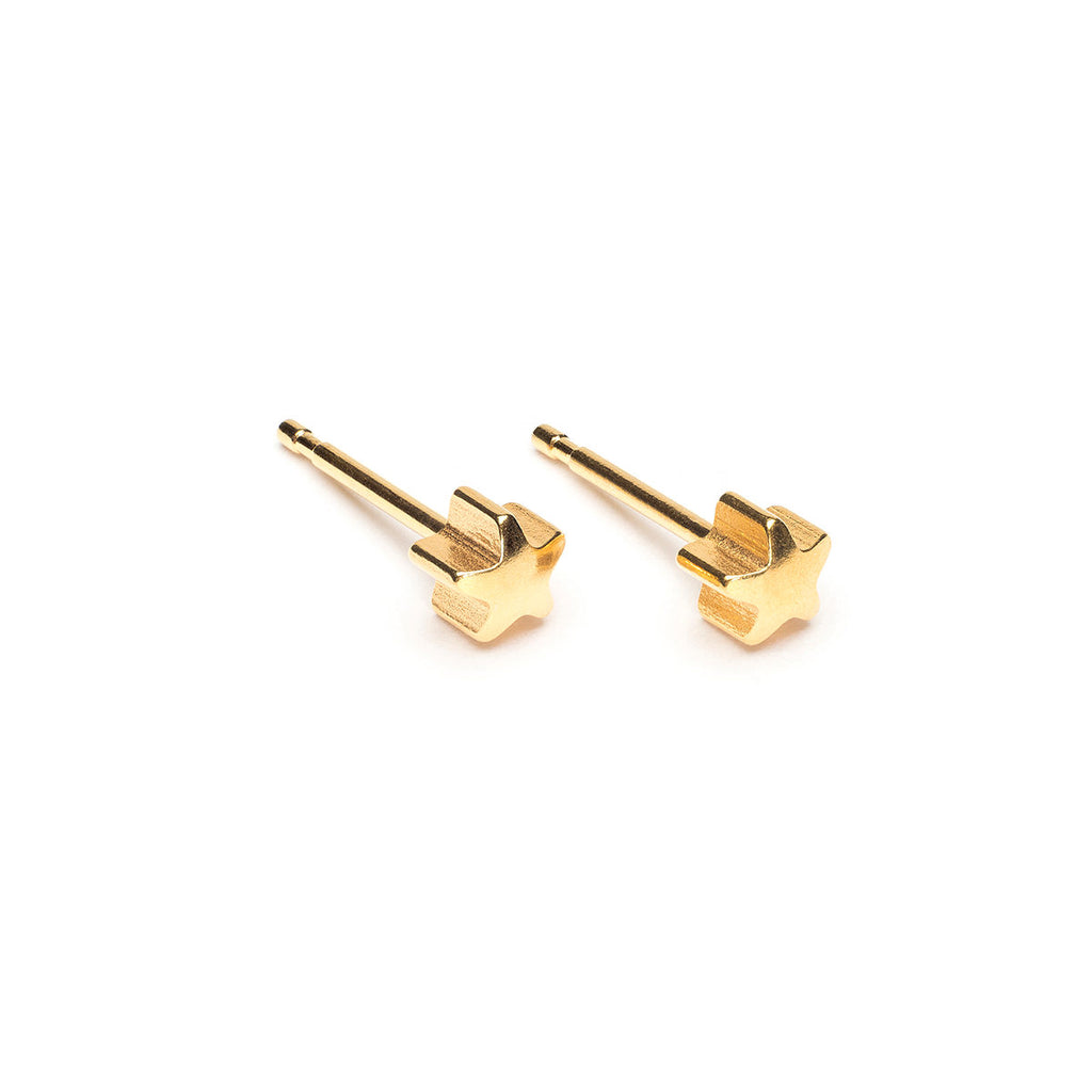 Gold Plated Star Stud Earrings - Simply Whispers