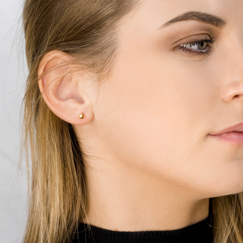 Gold Plated Star Stud Earrings - Simply Whispers