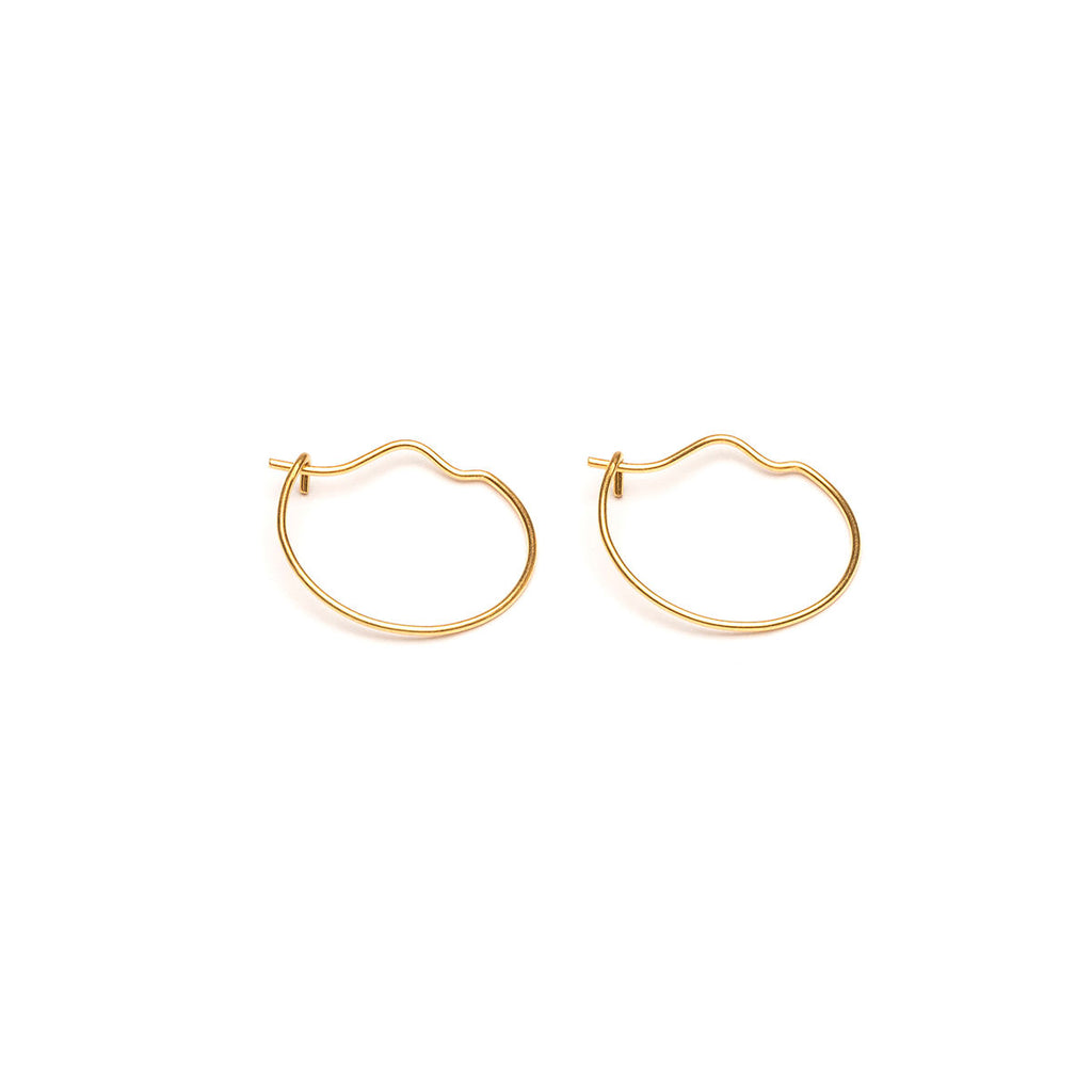 Gold Plated Small Continuous Hoop Earrings - Simply Whispers