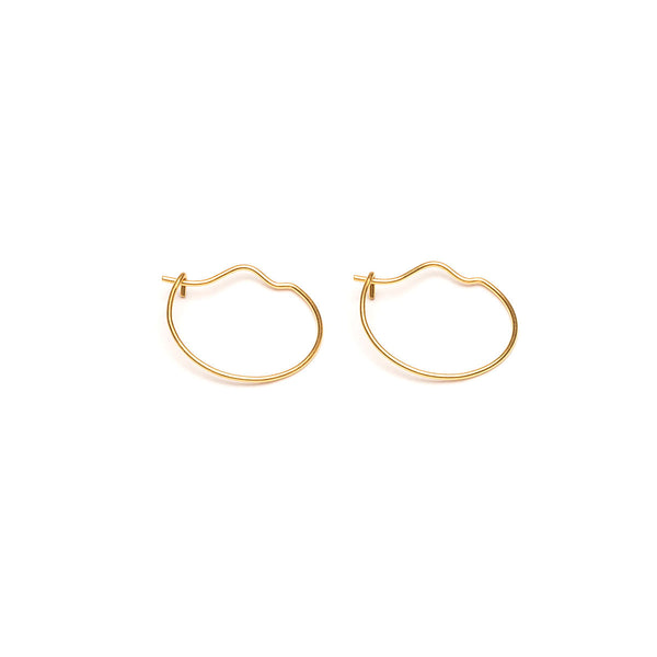 Gold Plated Small Continuous Hoop Earrings– Simply Whispers