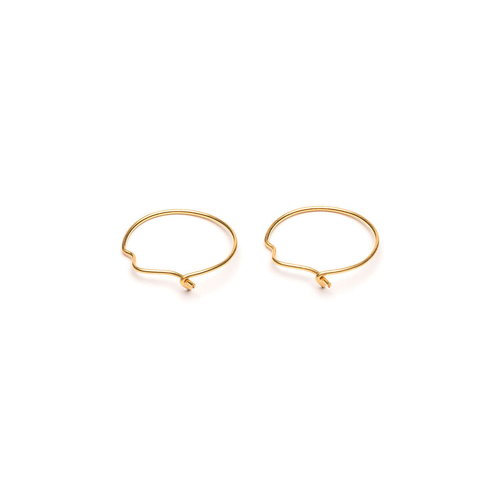 Gold Plated Small Continuous Hoop Earrings - Simply Whispers