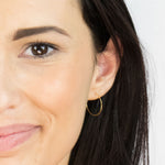 Small Hoop Earrings Gold Plated - Simply Whispers