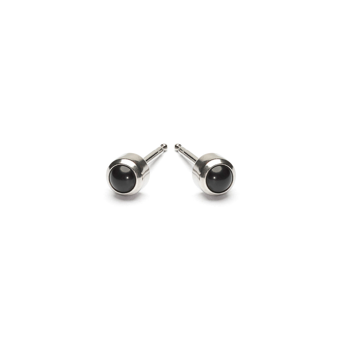Stainless Steel 3 mm Onyx Stud Earrings - Simply Whispers