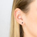 Stainless Steel 3 mm Onyx Stud Earrings - Simply Whispers