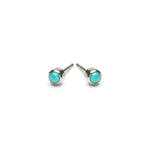 Stainless Steel 3 mm Turquoise Stud Earrings - Simply Whispers