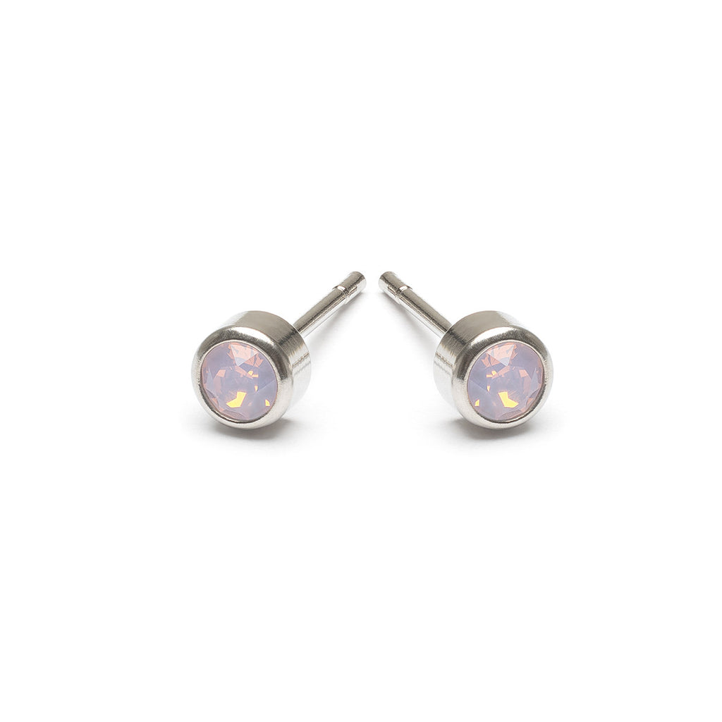 Pink Crystal Stud Earrings - Simply Whispers