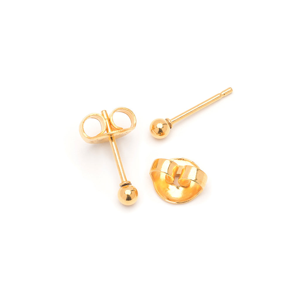 Mini Ball Stud Earring Gold Plated - Simply Whispers