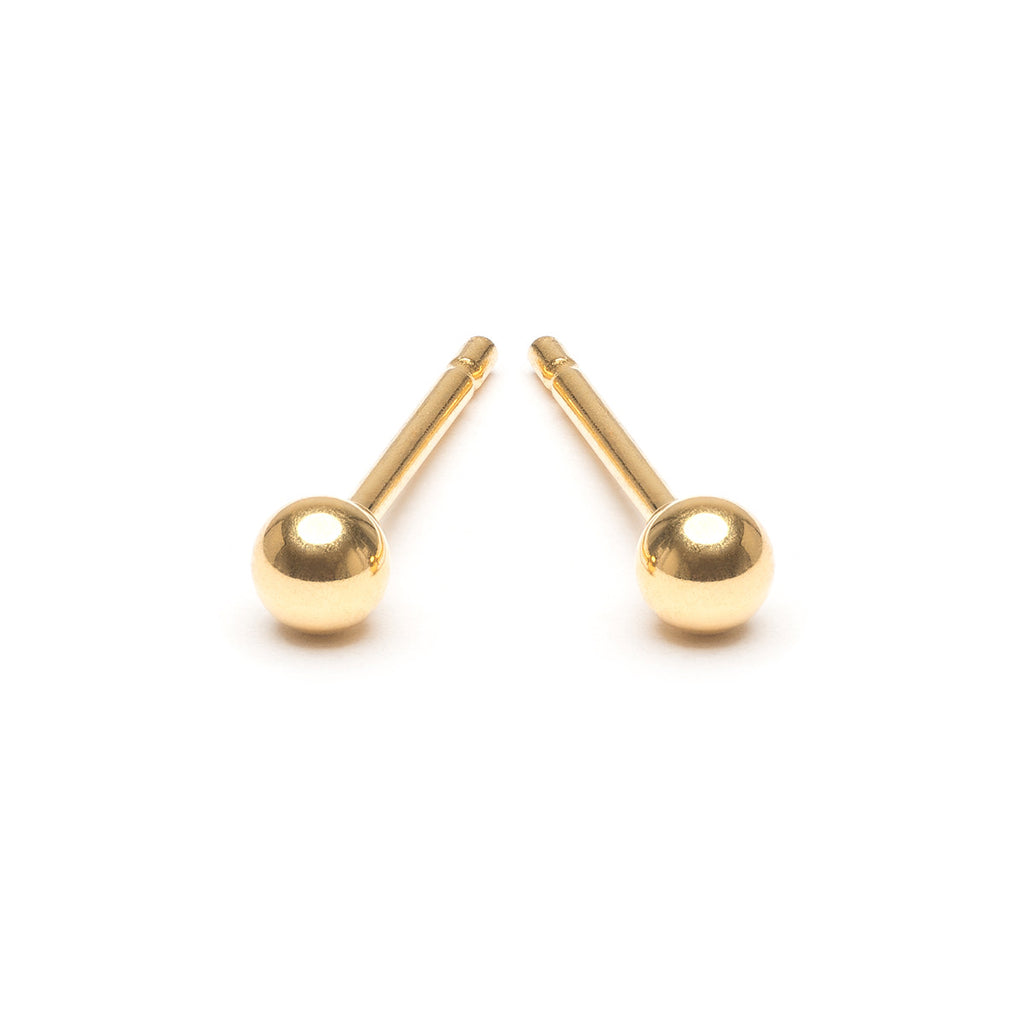 Mini Ball Stud Earring Gold Plated - Simply Whispers