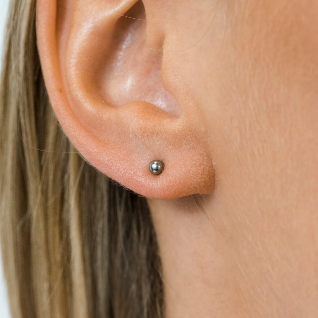 Stainless Steel 3 mm Ball Stud Earrings - Simply Whispers