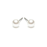 Stainless Steel 5 mm White Pearl Stud Earrings - Simply Whispers
