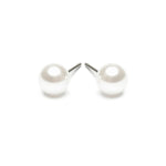 Stainless Steel 6 mm White Pearl Stud Earrings - Simply Whispers