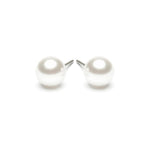 Stainless Steel 7 mm White Pearl Stud Earrings - Simply Whispers