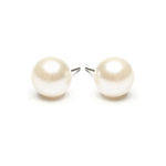 Stainless Steel 10 mm White Pearl Stud Earrings - Simply Whispers