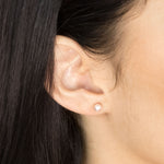 Gold Plated 5 mm Pink Pearl Stud Earrings - Simply Whispers