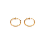 Gold Plated 17 mm Spring Illusion Clip On Hoop Earrings - Simply Whispers