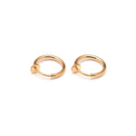 Gold Plated 13 mm Spring Illusion Clip On Hoop Earrings - Simply Whispers