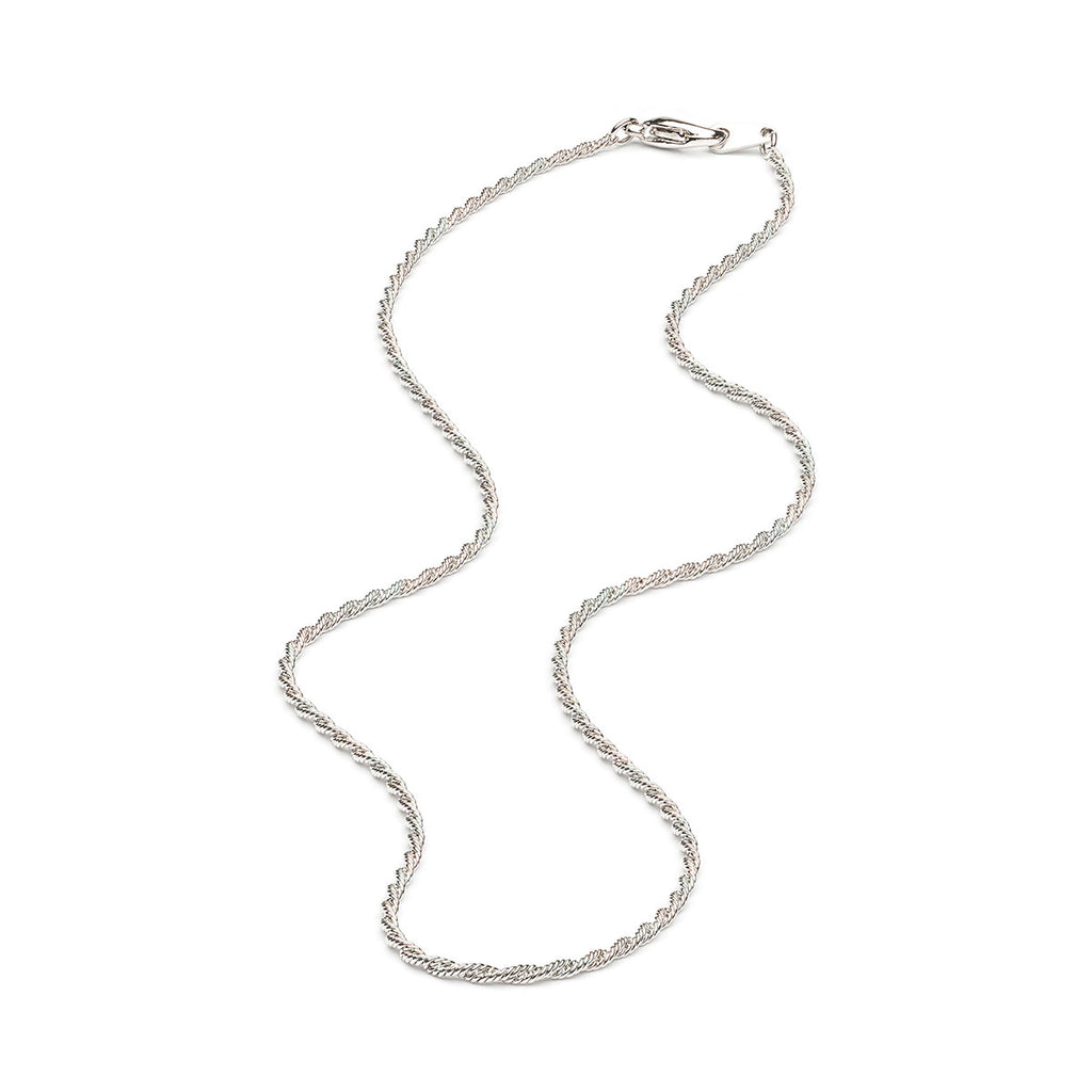 Silver Plated 18 inch Thin Rope Chain Necklace - Simply Whispers