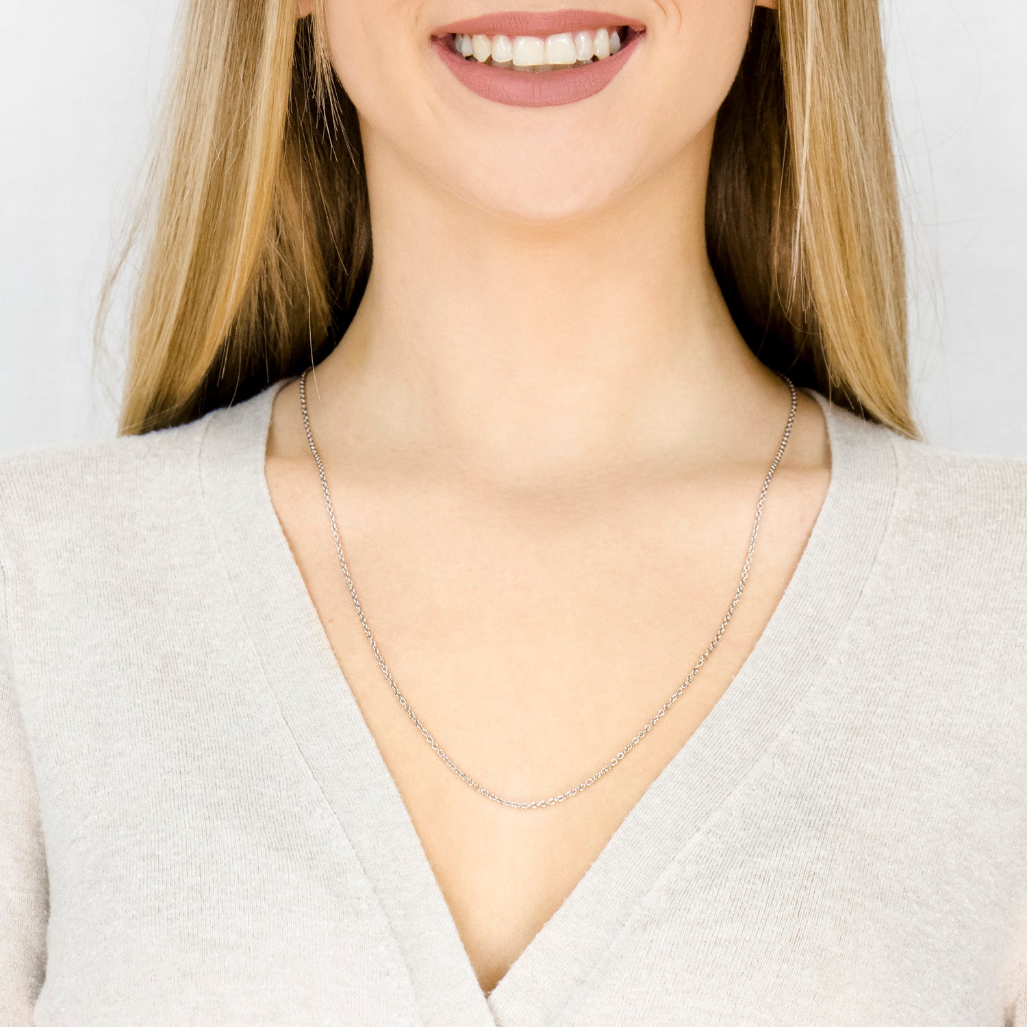 Silver Plated 24 inch Pendant Chain Necklace - Simply Whispers