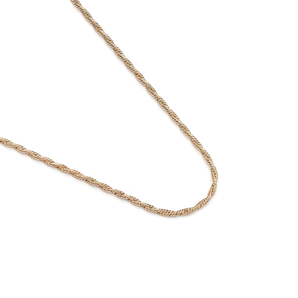 Gold Plated 20 inch Thin Rope Chain Necklace - Simply Whispers