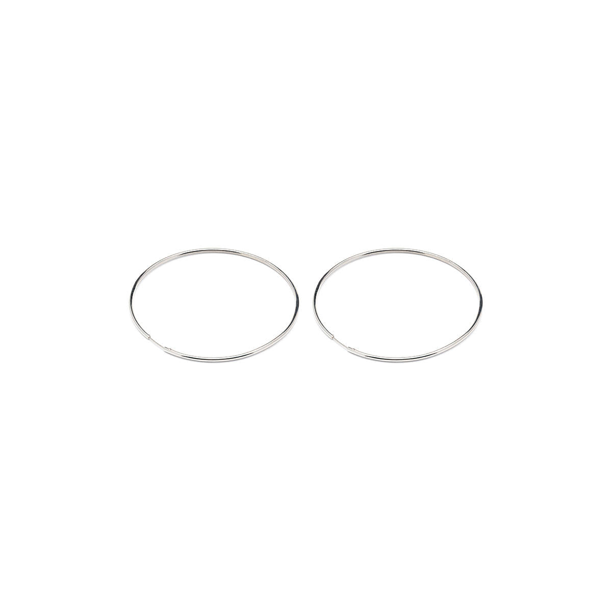 Oversized Endless  Hoop Earrings Silver Plated - Simply Whispers