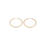 Medium Endless Hoop Earrings Gold Plated - Simply Whispers