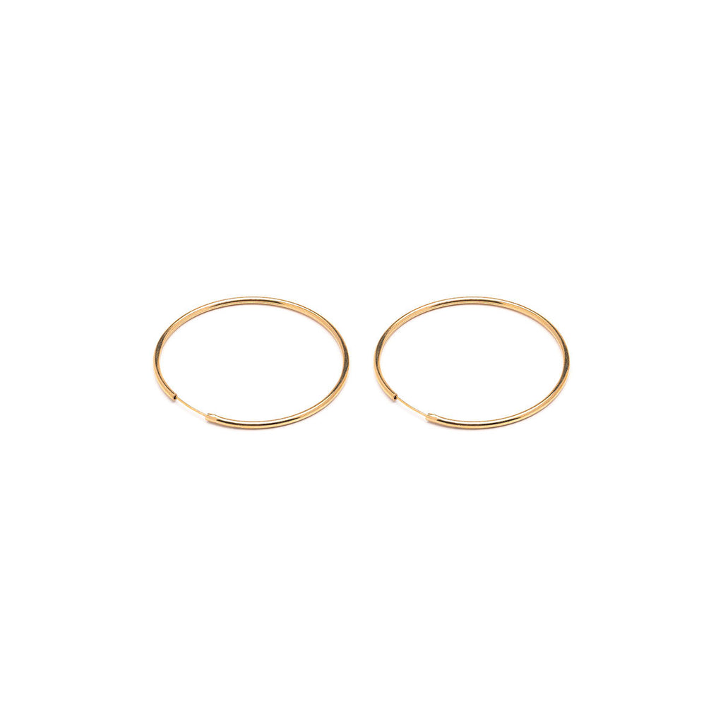 Medium Endless Hoop Earrings Gold Plated - Simply Whispers