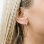 Medium Endless Hoop Earrings Gold Plated - Simply Whispers