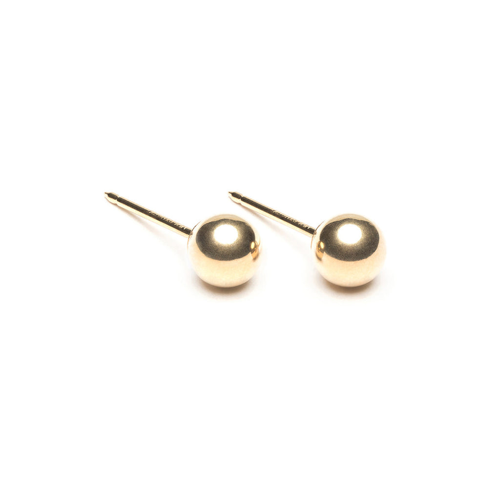 14k Gold 5 mm Ball Stud Earrings - Simply Whispers