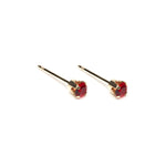 14k Gold January Birthstone Stud Earrings - Simply Whispers