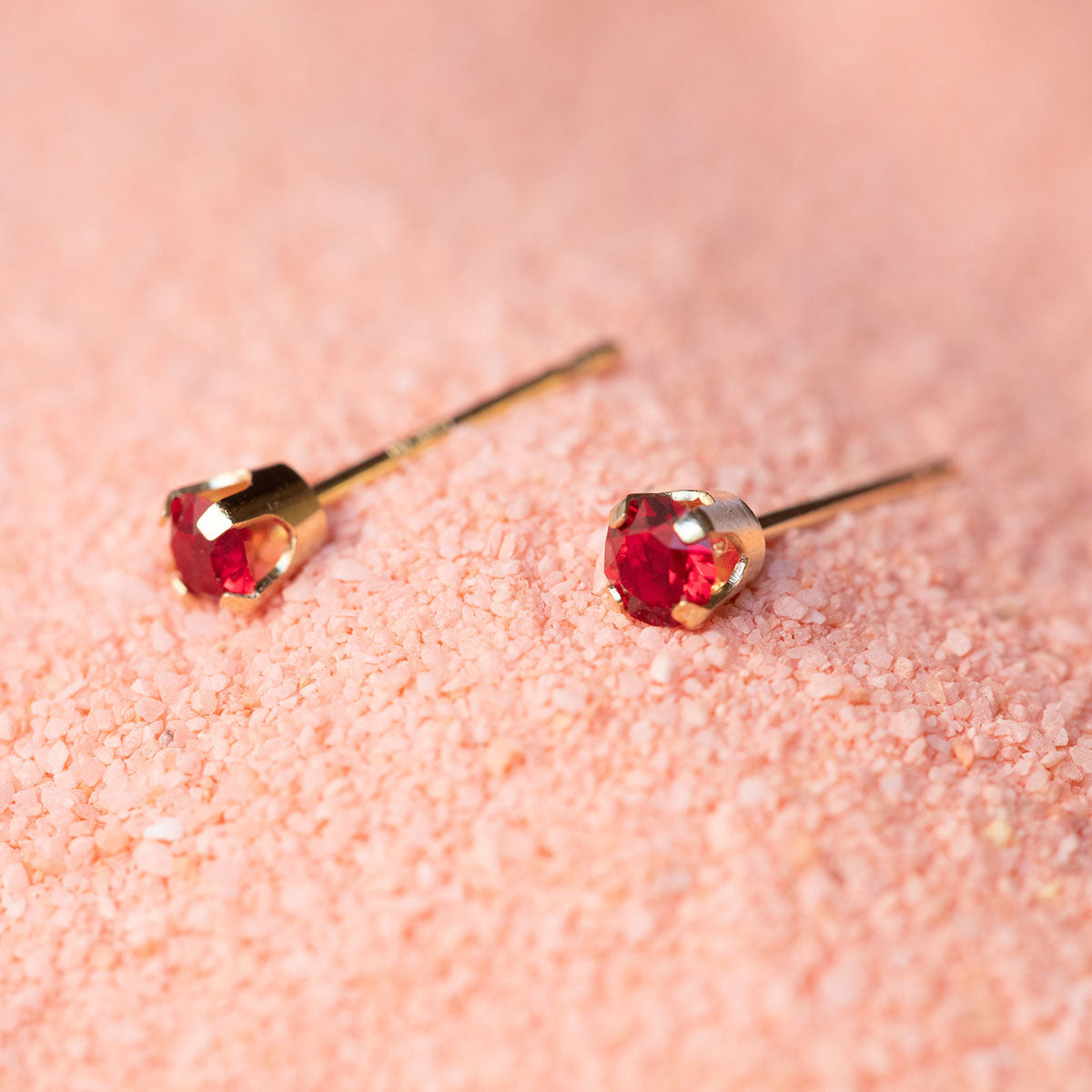 14k Gold January Birthstone Stud Earrings - Simply Whispers