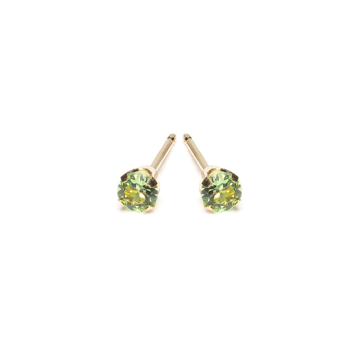 14k Gold August Birthstone Stud Earrings - Simply Whispers